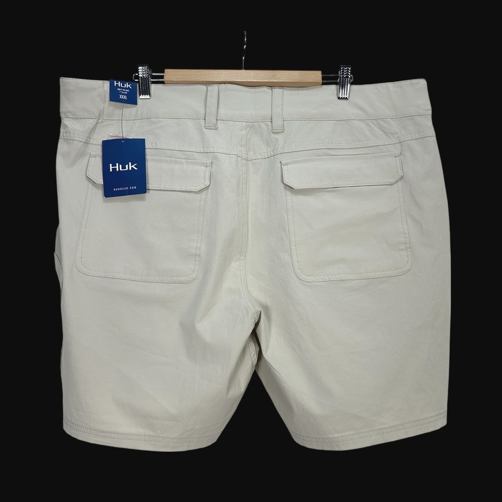 Huk‎ Mens Performance Shorts Tan 7 Inch Inseam Cargo Pocket XXXL H2000173 NEW